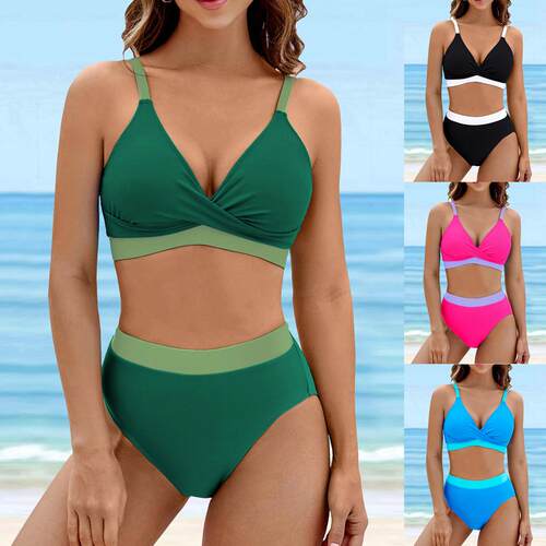 Bikini Split High Waist Sports Swimsuit Cross Swimsuit