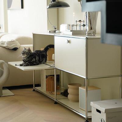 【UnicaFurn】中古模块柜不锈钢餐柜ins现代简约电视柜置物斗柜