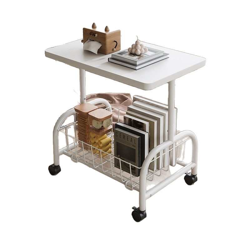 沙发边几可移动客厅小推车置物架带轮奶油风小茶几家用简易小桌子