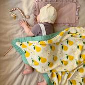 软糯糯婴儿六层纱布盖毯被子春夏竹棉新生抱被宝宝洗澡竹纤维浴巾