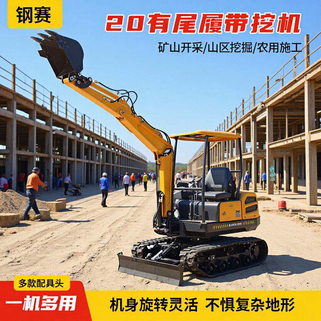 20小挖机小型履带挖掘机农用果园工程道路施工山区挖掘微型挖机