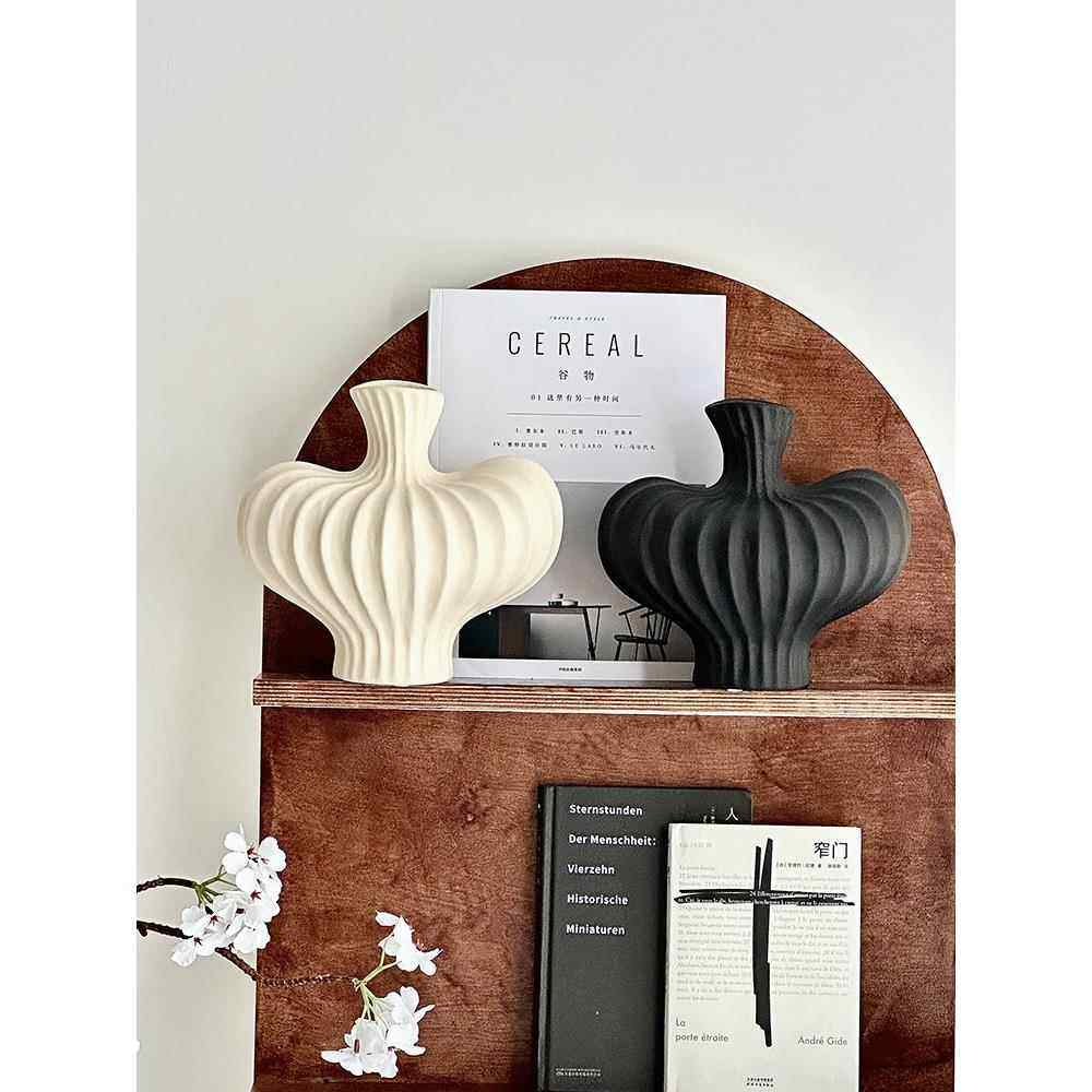 复古陶瓷花瓶摆件玄饰客厅桌面轻花奢高级感侘寂风插YL-0019干花,家居饰品,花瓶,淘宝优惠券,粉丝福利购,淘宝优惠卷