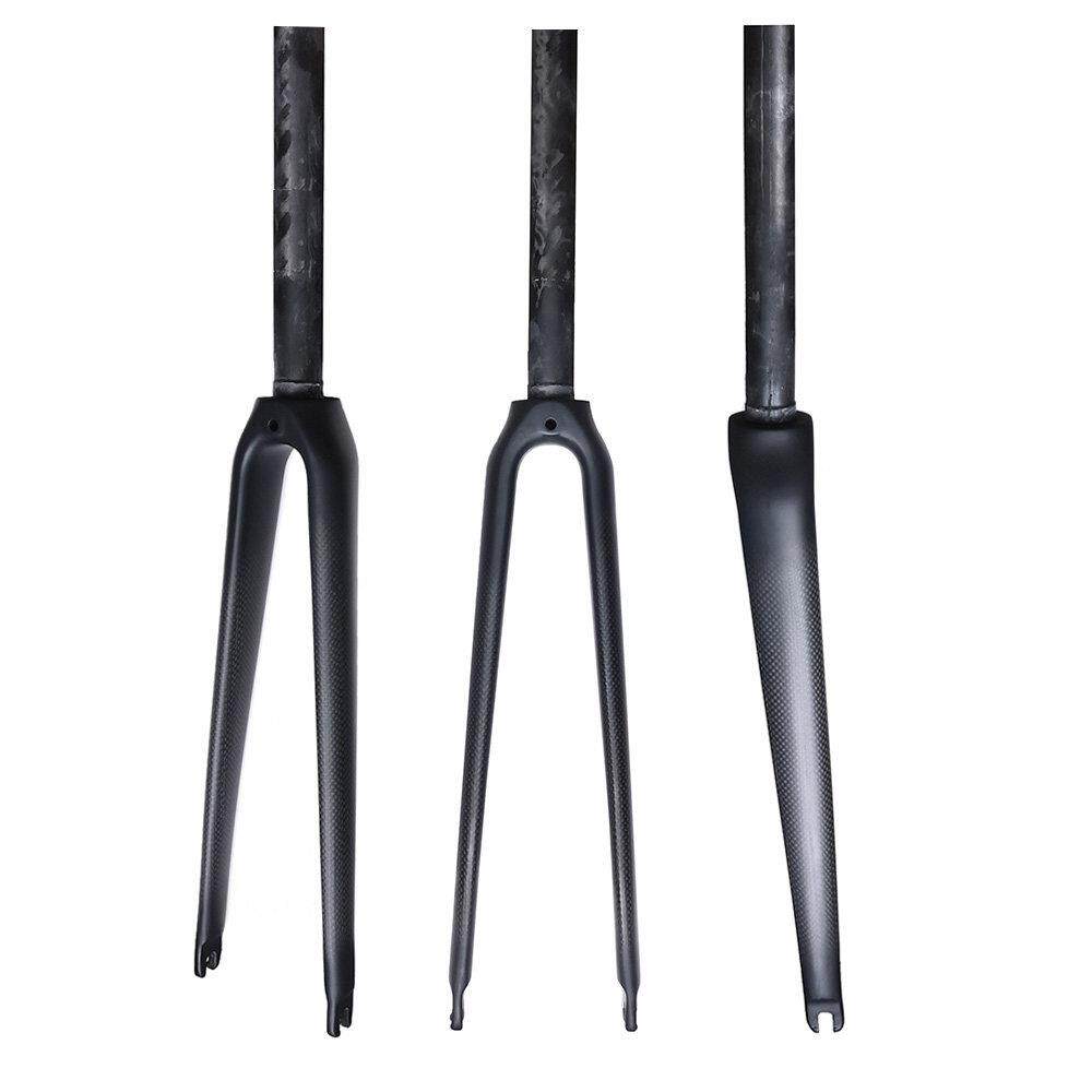 美国 新款公路车自行车前叉全碳纤维硬叉直管前叉28.6mm*700C