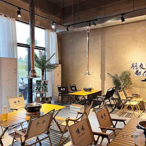 露营风商咖啡酒厅桌椅组合网红烧烤酒馆511奶茶店外摆用折叠吧桌