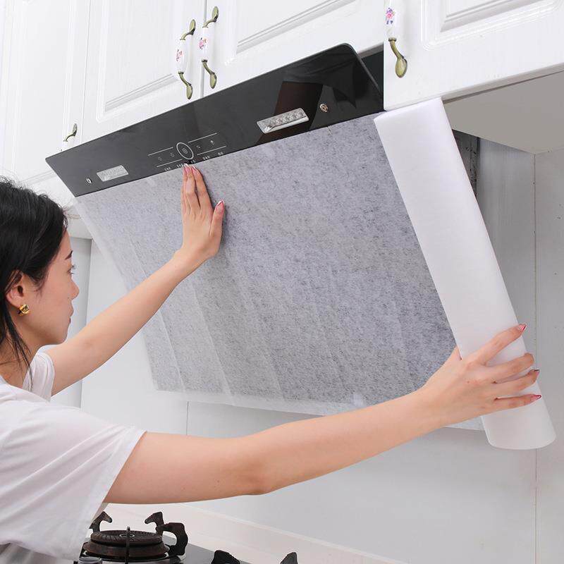 油烟机过滤网厨房通用型防油贴纸耐高温免清洗大号防油网罩吸油棉