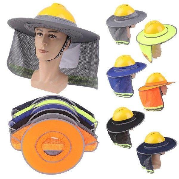 Hard Hat Sun Neck Shield Summer Helmet Mesh Sunshade High - 实物图