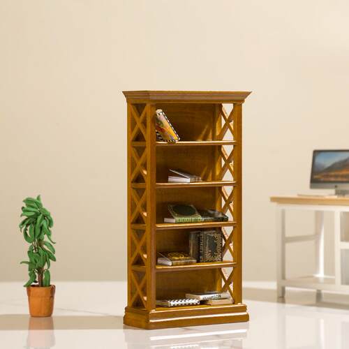 1:12迷你娃娃屋家具OB11书房客厅摆件书柜储存柜花架子微缩场景柜