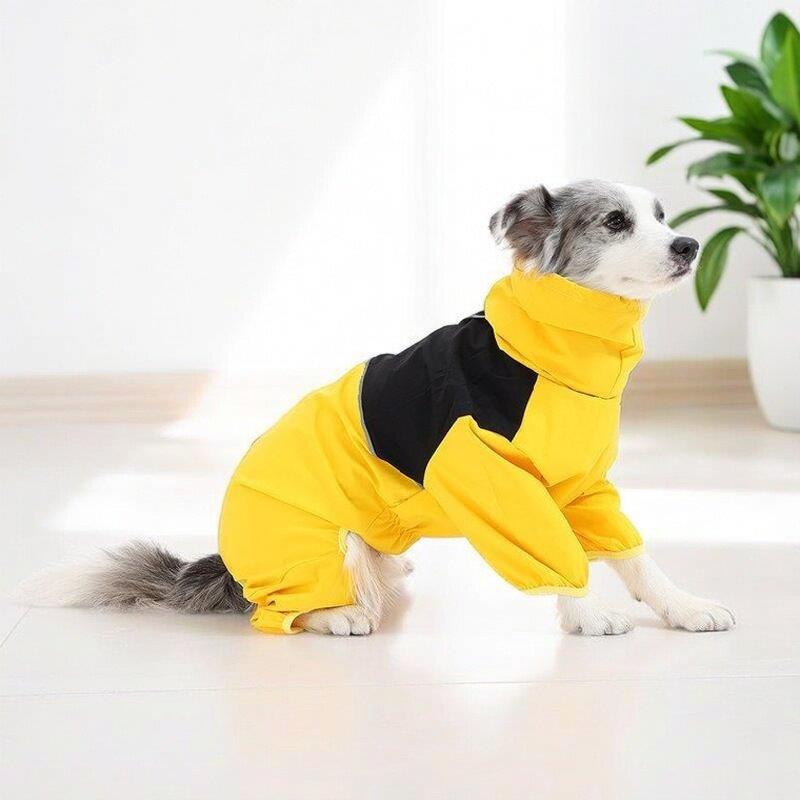 四脚衣冲锋衣防水防风雨衣狗狗衣服雨衣中大型犬边牧拉布拉多柴犬