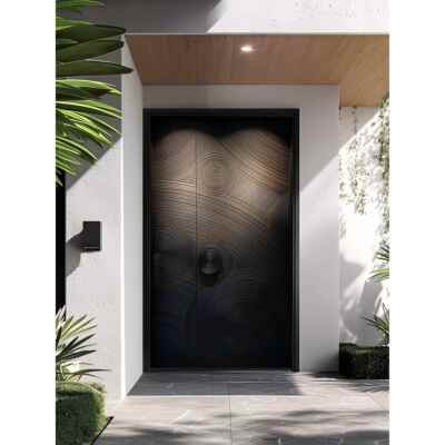 入户门防盗门子母门别墅大门新中式进户门单铜门家用庭院铸铝大门