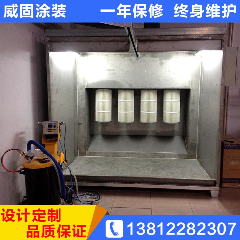 喷涂流水线手动粉末喷房双工位电磁阀大旋风脉冲滤芯回收系统