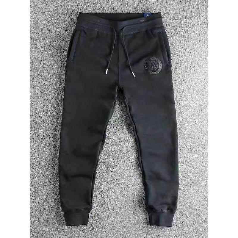 代购香港潮男秋冬美式重磅刺绣水洗休闲男士卫裤运动束脚裤长裤子