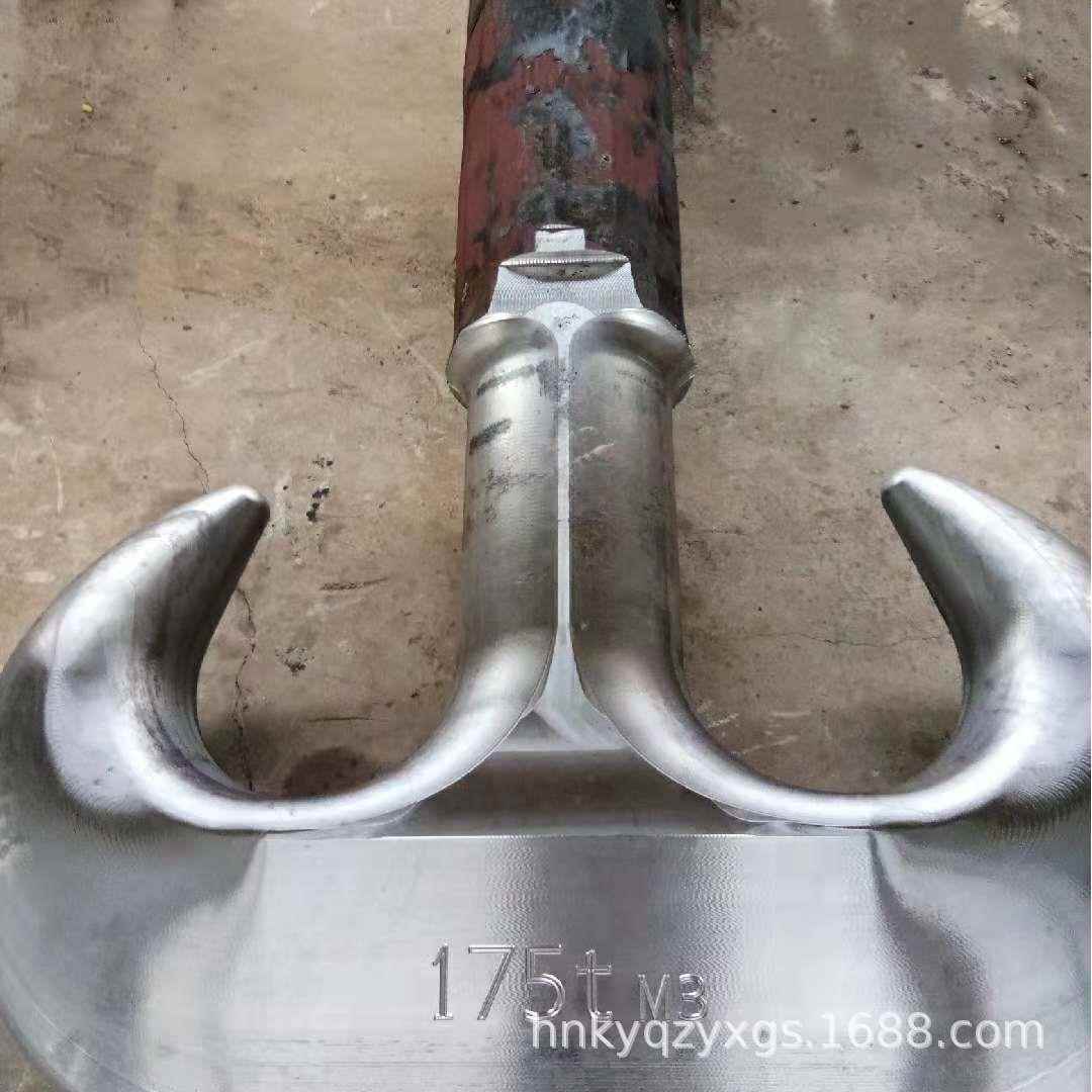 行车羊角型吊钩总成滑轮组C型钢板吊具
