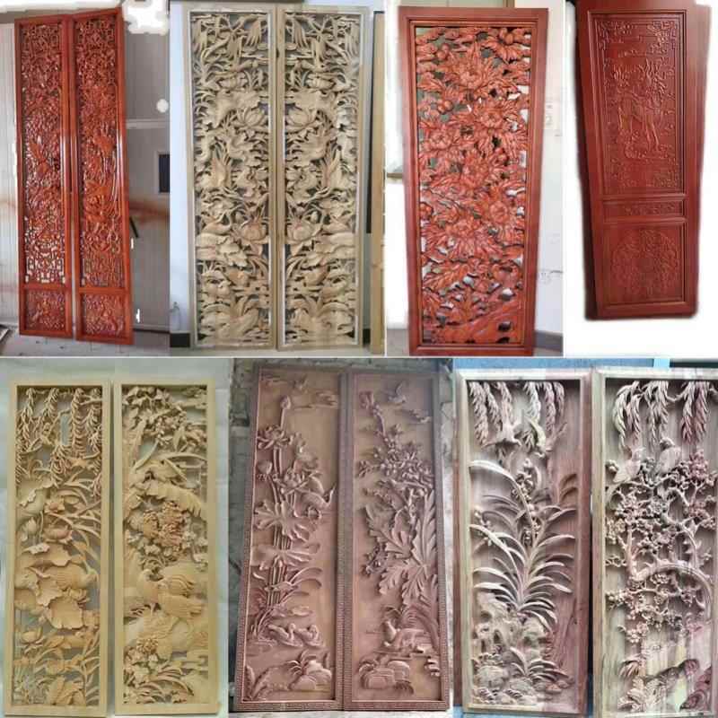 东阳木雕仿古镂空隔断背景玄关屏风浮雕实木雕刻中式古建牛腿雕花