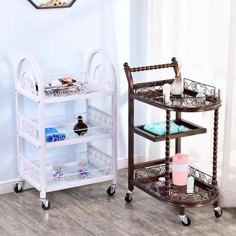 美容推车三层美容美发推车美容院小推车火罐纹绣美甲工具车置物架
