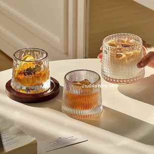 小众覆古威士忌酒杯洋酒杯冰美式拿铁杯咖啡杯冷萃杯饮品杯玻璃杯