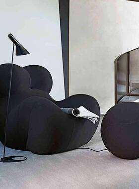 妈的怀抱轻奢单人发椅设计师型棉创沙UTQ定意懒人网红泡泡绣妈球