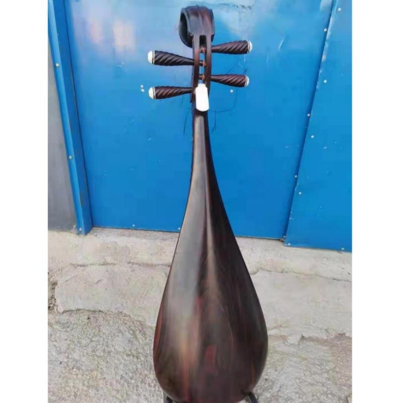 高档琵琶乐器檀绿檀黄原木抛光成考人级演奏工制作厂家直销正手品