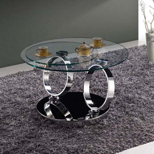 外贸出口不锈钢钢化玻璃方圆茶几时尚伸缩功能咖啡桌coffee table