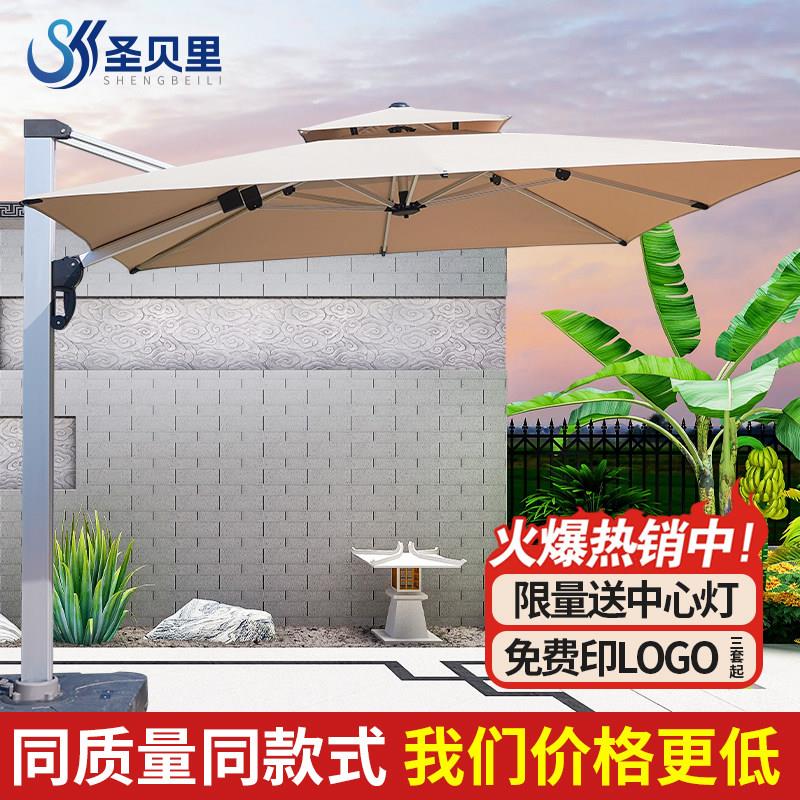 户外遮阳伞庭院伞露天阳台别墅花园大遮阳伞棚商用室外摆摊罗马伞