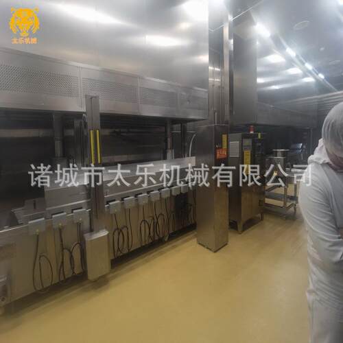 烧鸡油炸流水线全自动油炸机扒鸡上色烧鸡悬挂线连续生产油炸设备