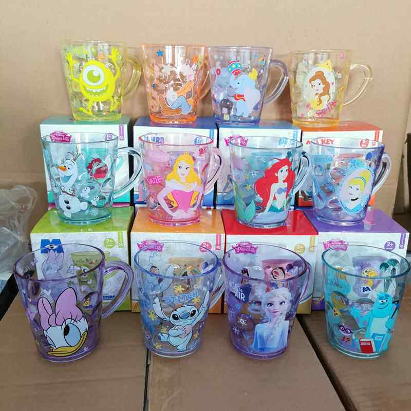 儿童口水杯小孩喝水防摔家用卡通牛奶杯宝宝刷牙漱口杯