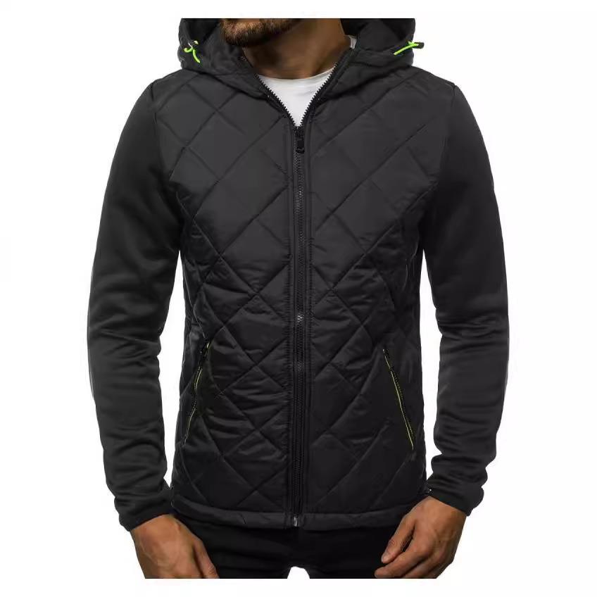 Mens Casual Fashion Zipper Hooded Sweatshirt Jacket