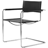 包豪斯办公休闲椅中古餐椅北欧不锈钢管椅子网红ins风先生扶手椅