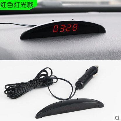 度年度新款原车子级车载电393电子钟表汽车电时钟夜光车内温器压