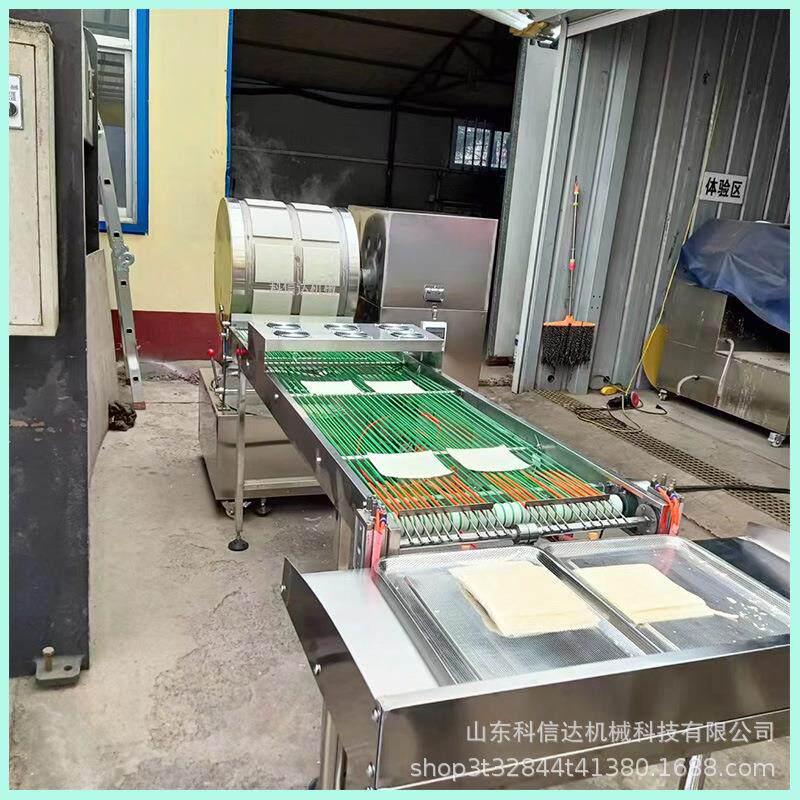 全自动方形春卷皮机 春卷皮加工机器 家用商用仿手工 自动面皮机