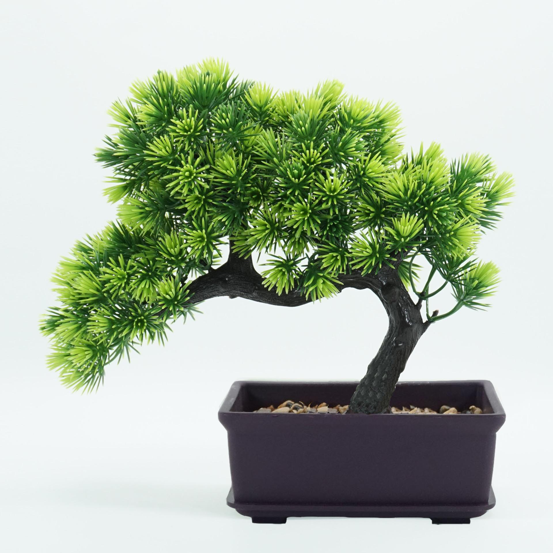 仿真植物盆栽室内装饰假花松树客厅绿植塑料小摆件迎客松盆景桌面