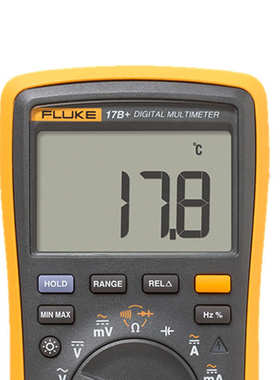 FLUKE/福禄克F17B+数字万用表自动量程高精度手持式可测温度