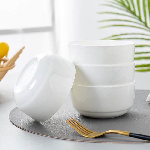 景德镇白色骨瓷韩碗多个装吃饭碗面碗韩式碗家用陶瓷碗小汤碗