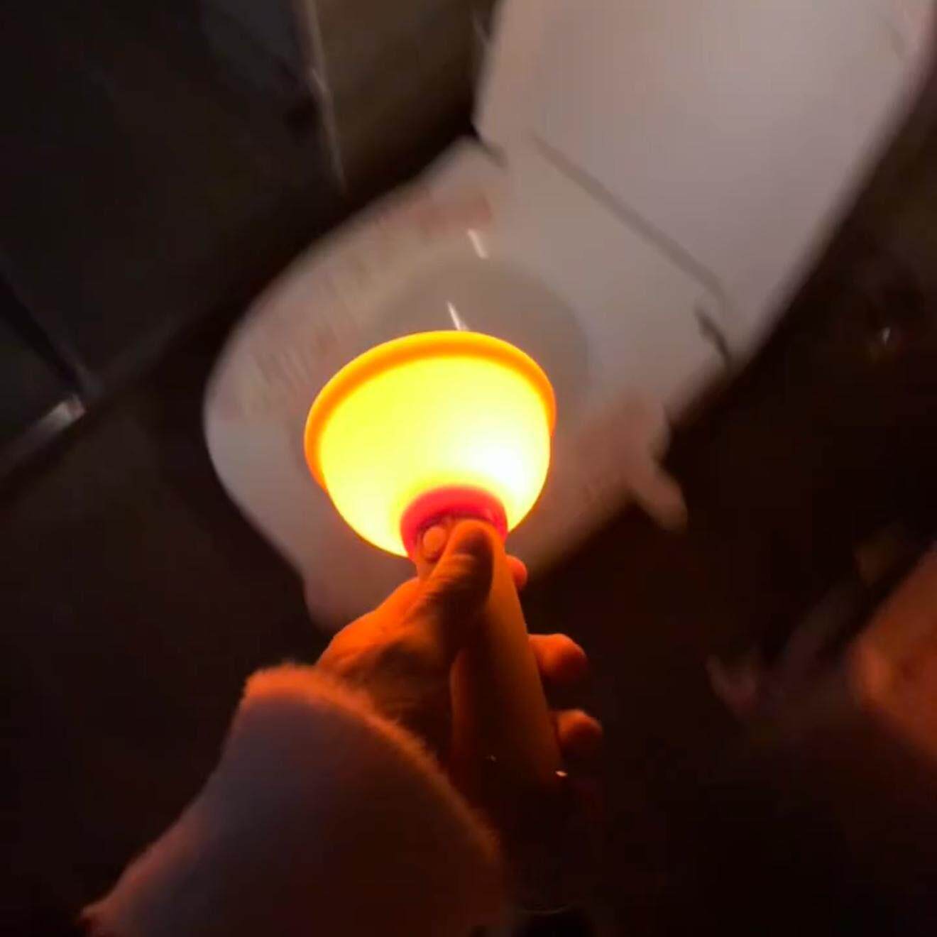 马桶塞小夜灯解压搞怪手提睡眠灯皮搋子小摆件恶搞创意厕所起夜灯