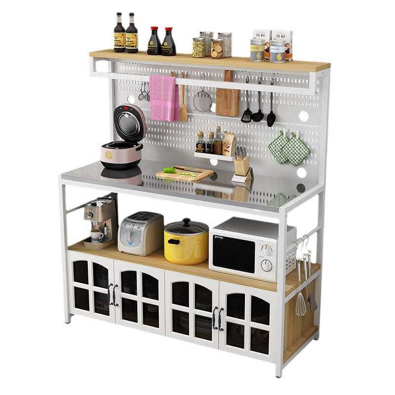 洞洞板厨房置物架多功能多层收纳微波炉餐边柜不锈钢操作台切菜桌,厨房/烹饪用具,厨房抽屉置物架,淘宝优惠券,粉丝福利购,淘宝优惠卷