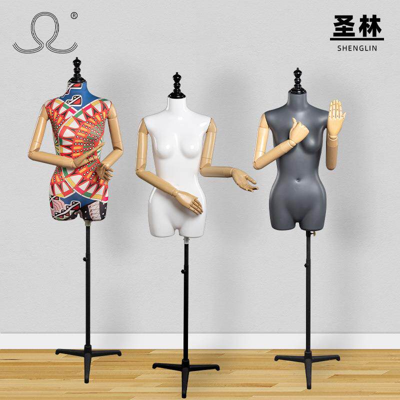 模特道具女士半身无头活动关节手橱窗服装婚纱陈列展示假人展示架