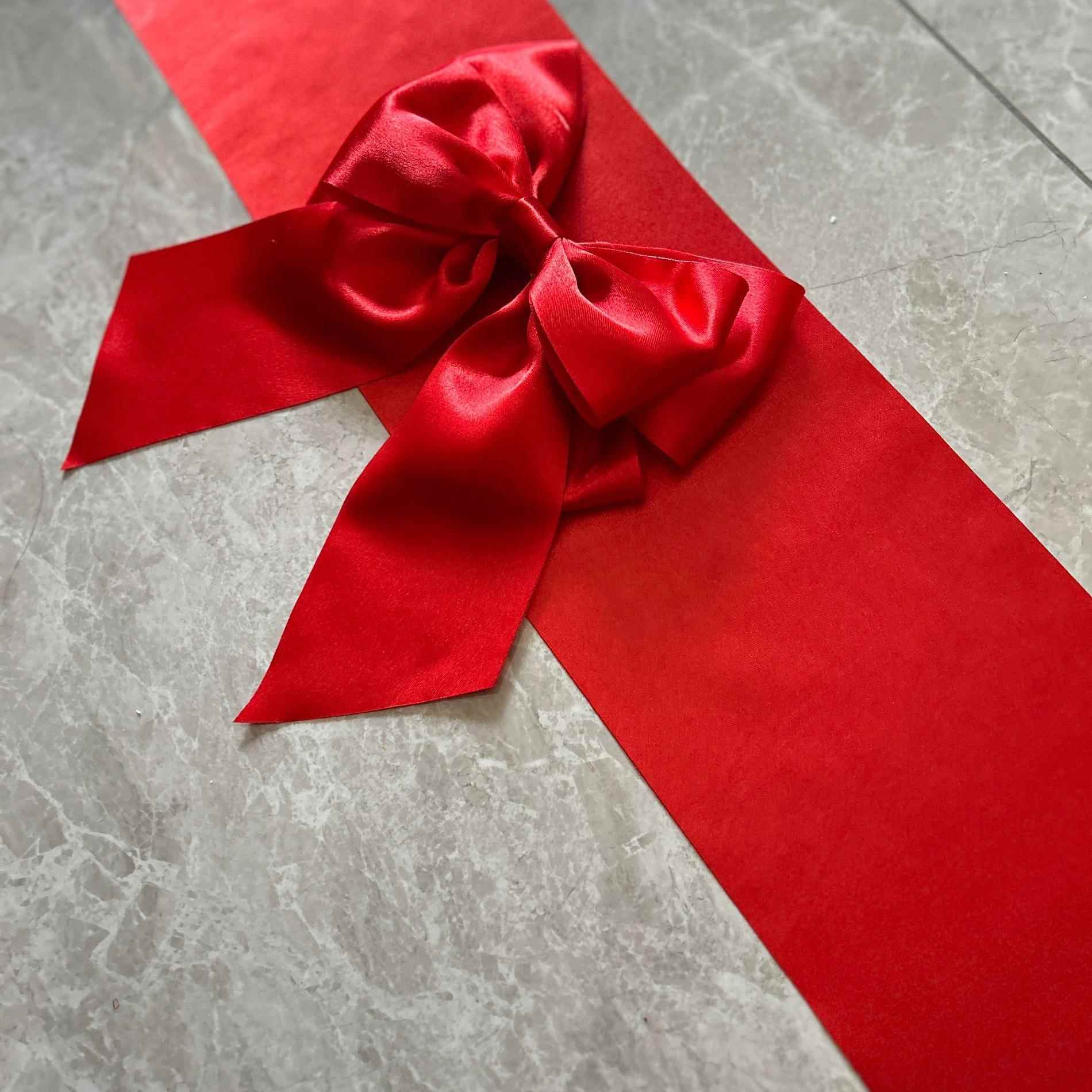 开业剪彩蝴蝶结印刷丝带剪彩新房交付蝴蝶结新车交车仪式蝴蝶结