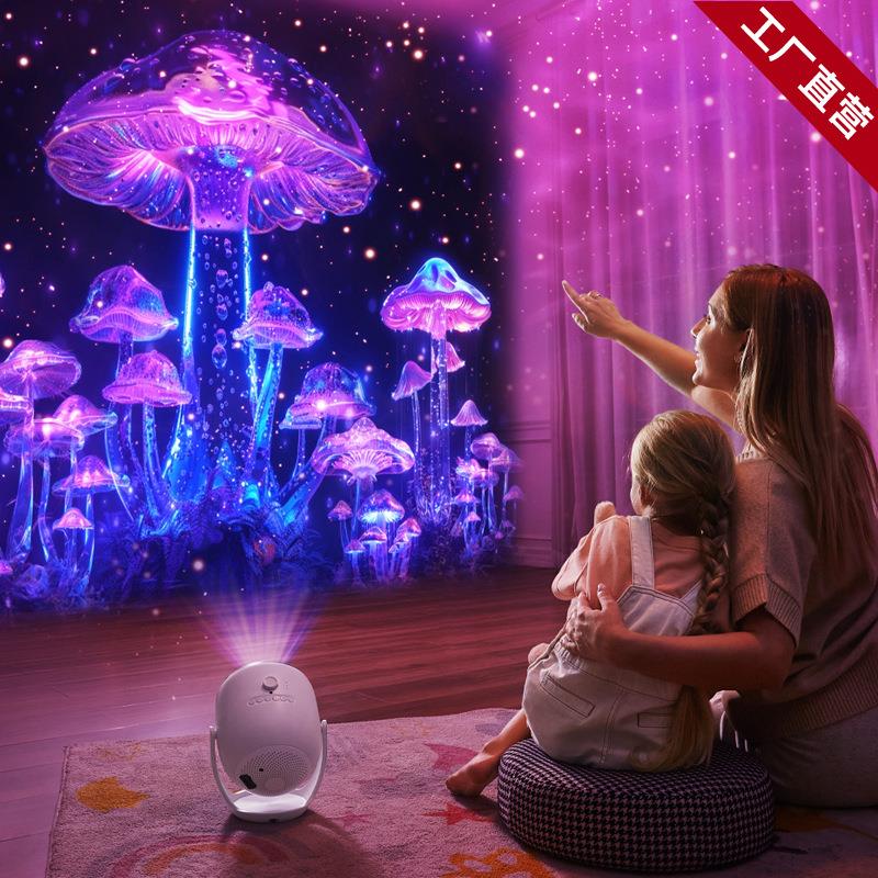 跨境动态3D星空投影灯 卧室氛围感蓝牙音箱星空灯 儿童梦幻星光灯图片