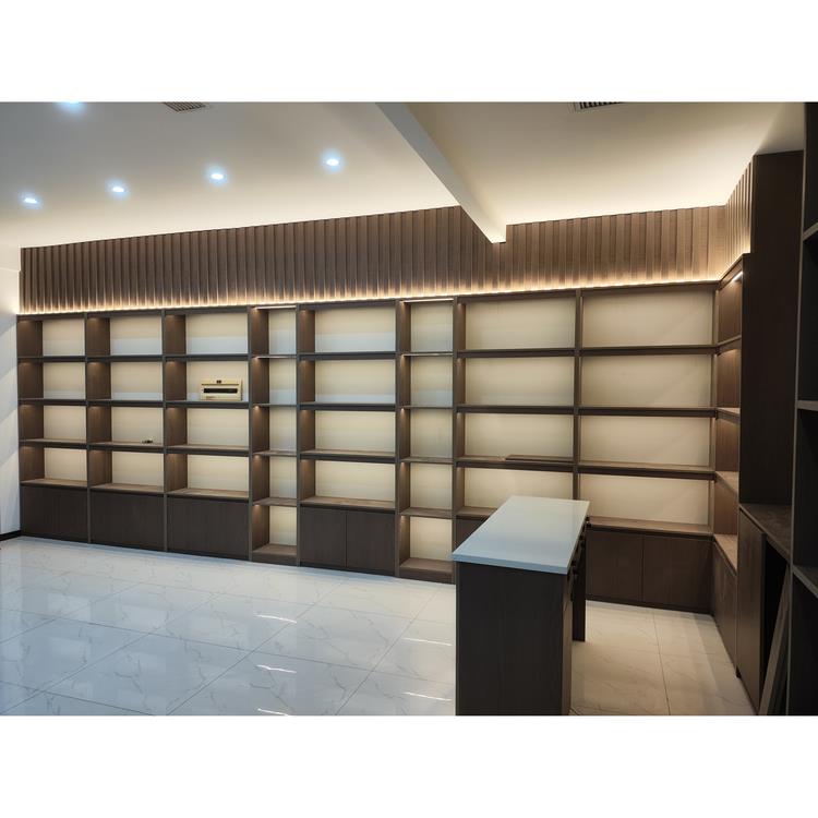 成都展示柜双面中岛柜钢木货架白酒红酒展示架烟酒展示柜定制