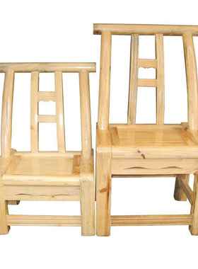 榫卯全实椅子松木椅RBU柏木木椅家村手工靠背椅老人住宅乡农下老