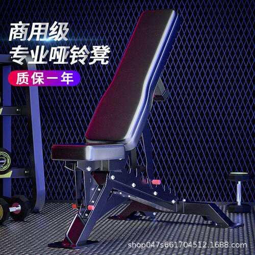 哑铃凳专业卧推凳商用健身椅可调飞鸟训练凳多功能私教推肩凳加宽