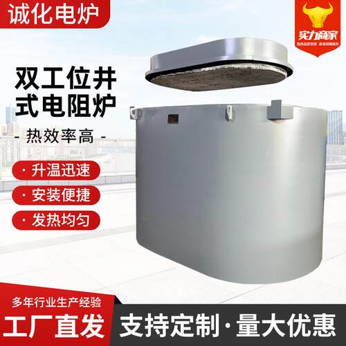 双工位井式电阻炉RJs-80-4马弗炉熔锌铅铝锡电炉非标定制