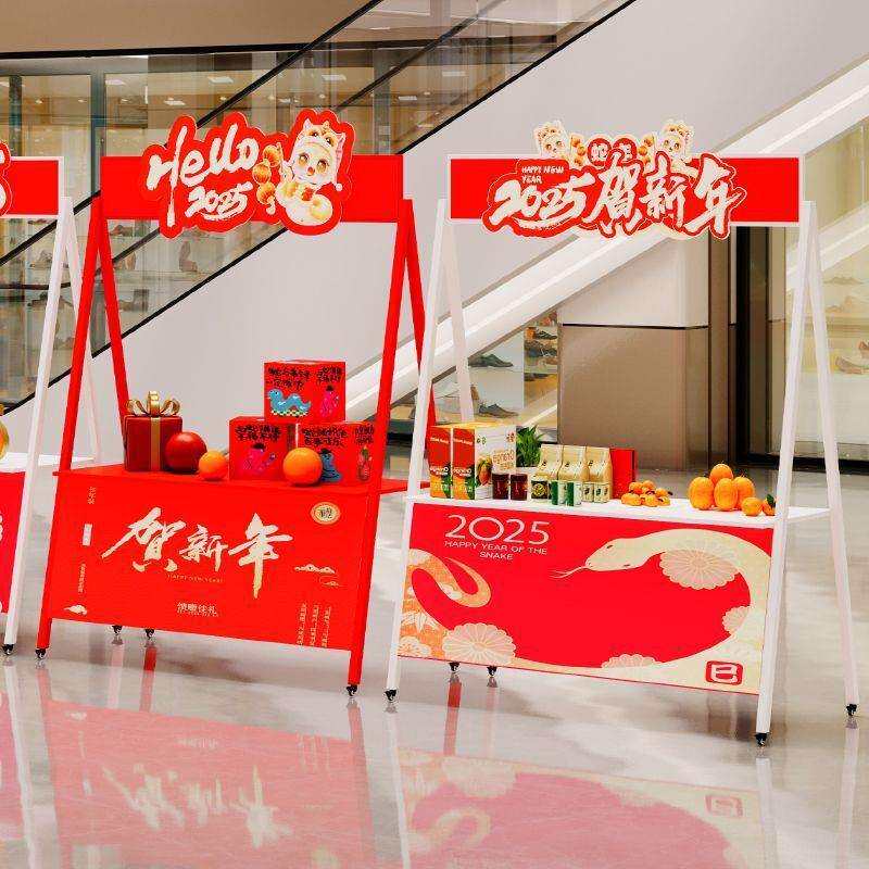 铁艺集市摊位架摆摊展示架促销网红可折叠移动外摆展示架落地式