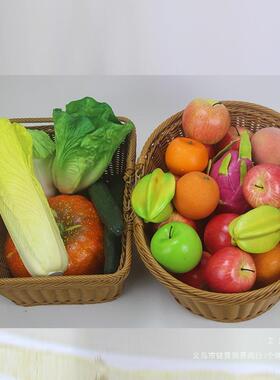 手提篮超市购物野篮藤编户F96J97H8外大号餐手提篮家用买菜具篮仿