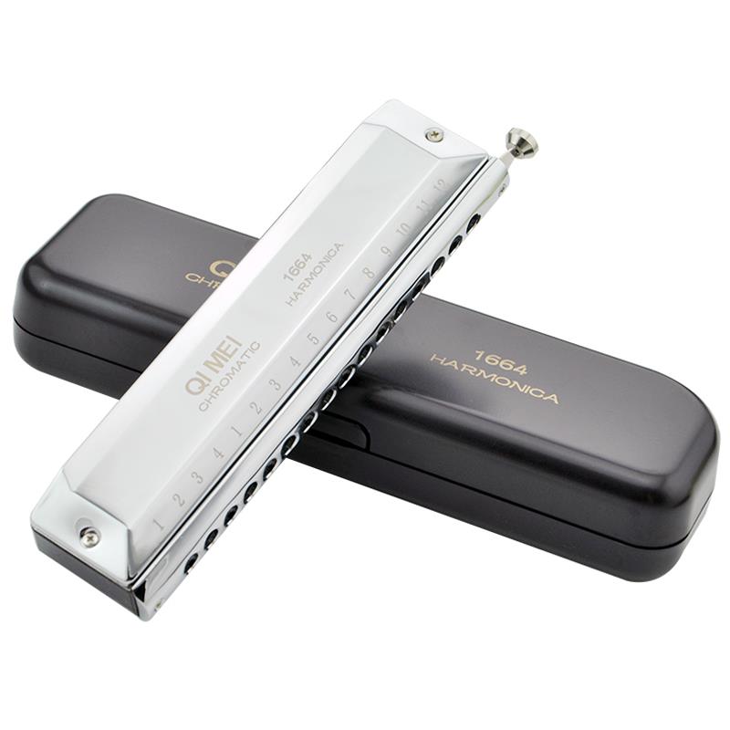 正品美12孔琴高级成4人16孔半音阶口琴166限量版口琴专奇业演奏乐