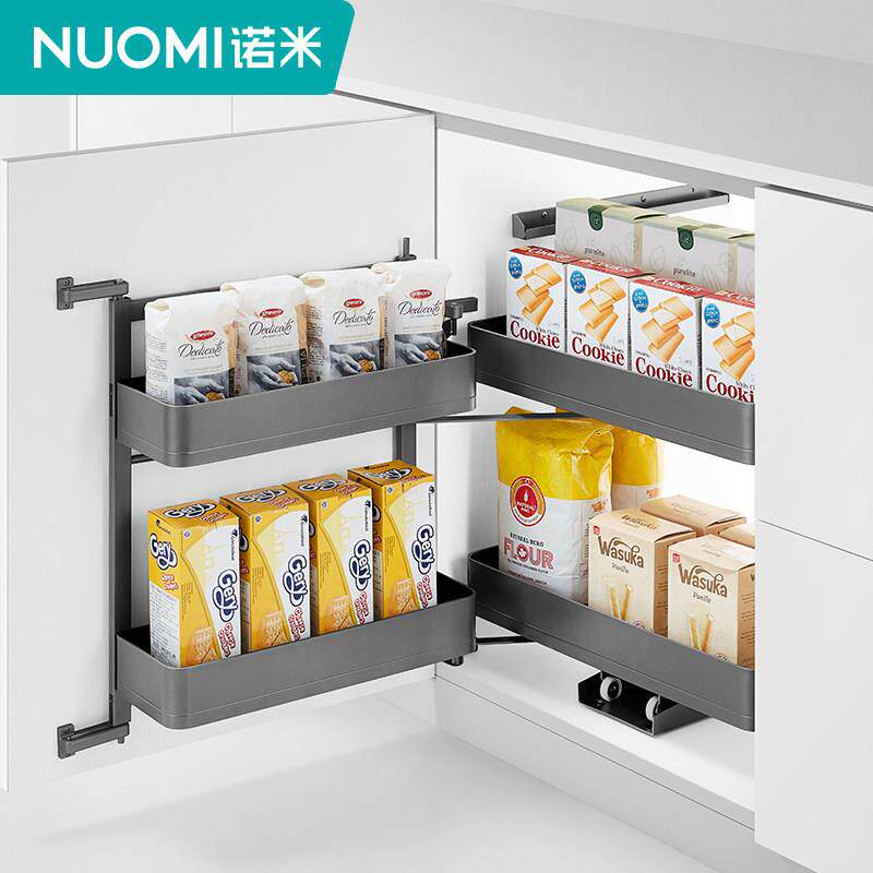 NUOMI/诺米 厨房整体橱柜地柜拉篮多层怪物收纳柜铝合金调味拉篮