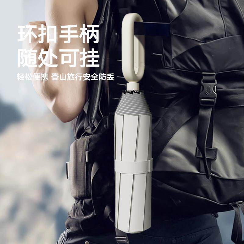 学霸伞折叠两用遮阳晴雨伞学生防晒黑胶自动遮阳伞创意个性函数