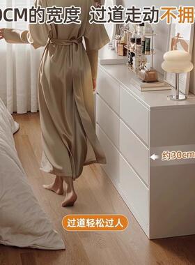 明峥家具厂薄极窄梳妆台斗m柜一体30cD100HD1超简现约代书桌化妆