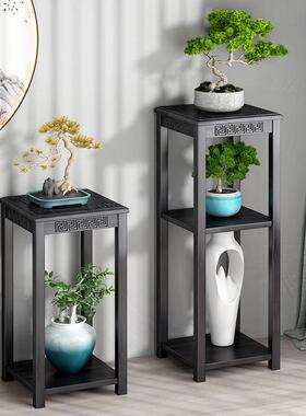 新中式花置AL100481架落地式办公室内花盆架实客物厅木电视柜旁边