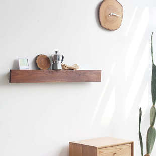 置物长灯实木北欧床头壁灯现代创意侘寂简约日式长条灯横向洗墙灯