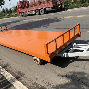 供应厂区运输周转车散货平板全挂拉车仓库重型平板搬运车